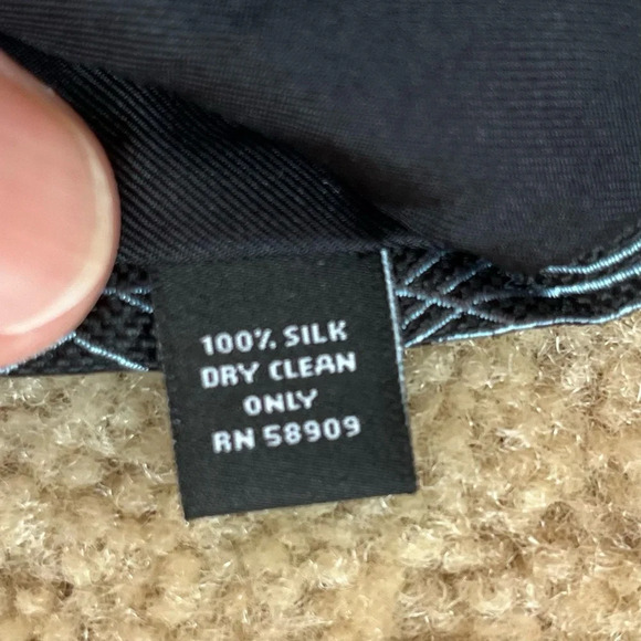 Murano Men's 100% Black Silk Tie - Abstract - Hand Tailored in USA - Picture 5 of 6